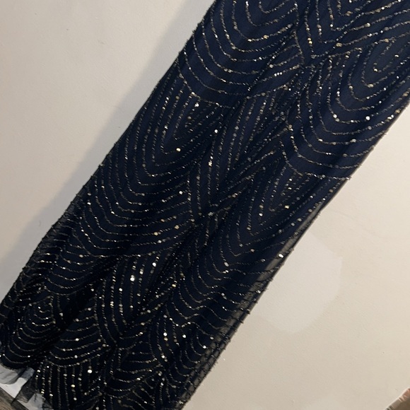 NWT Adrianna Papell Midnight Blue Long Blouson Dress size 6 - Picture 3 of 5